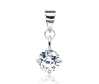 5mm CZ Silver Pendants SPEB-1299-5